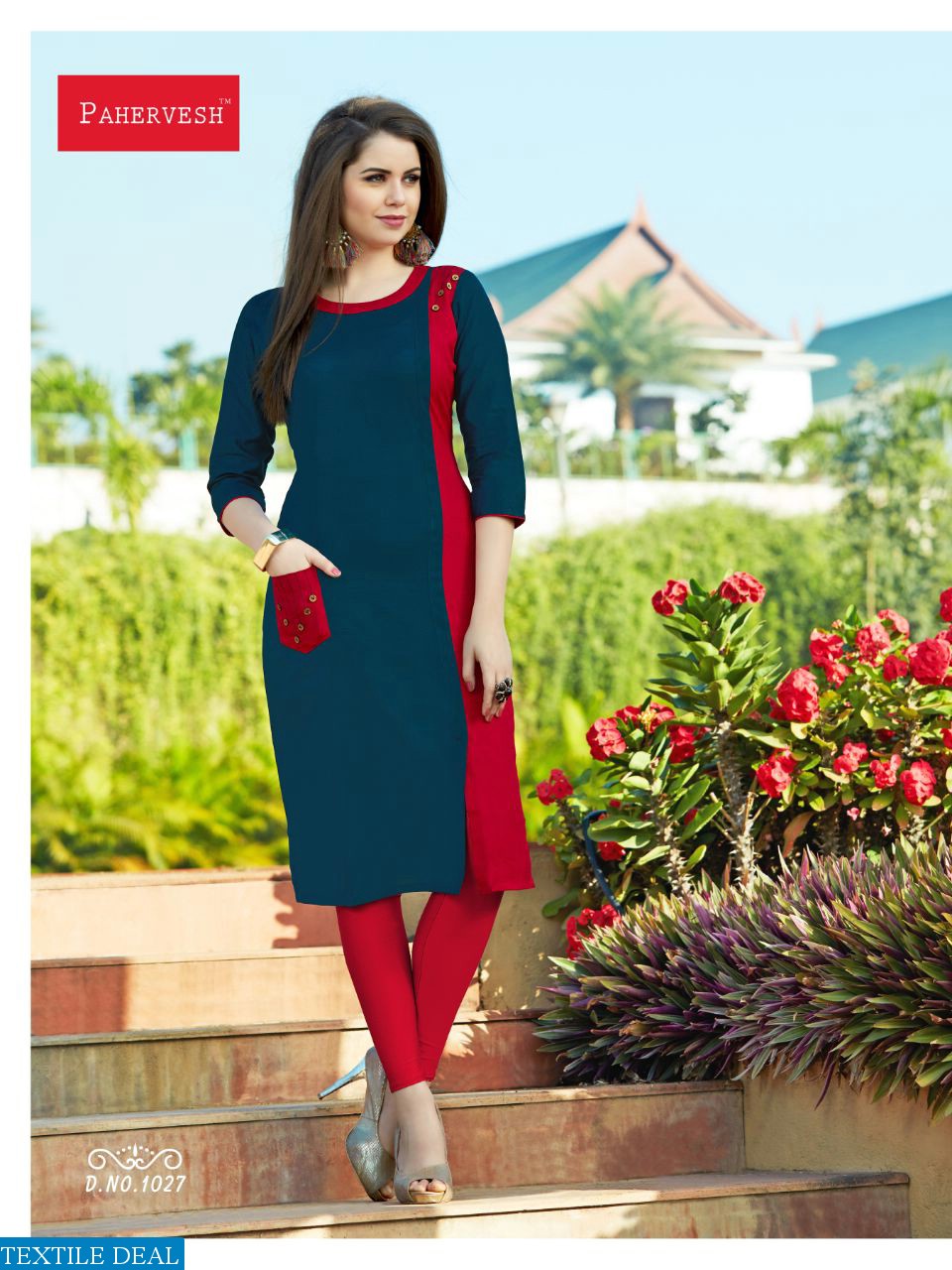 pahervesh niharika vol-2 Wholesale hand printed Ready made long kurtis